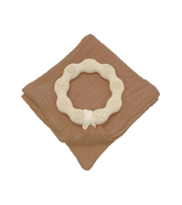 Anneau de dentition beige et lange marron
